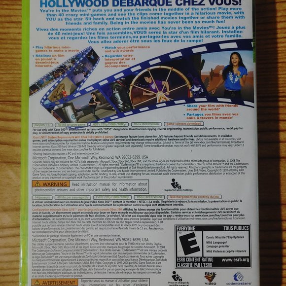 You’re In The Movies XBOX 360 game (CIB) - Picture 5 of 5